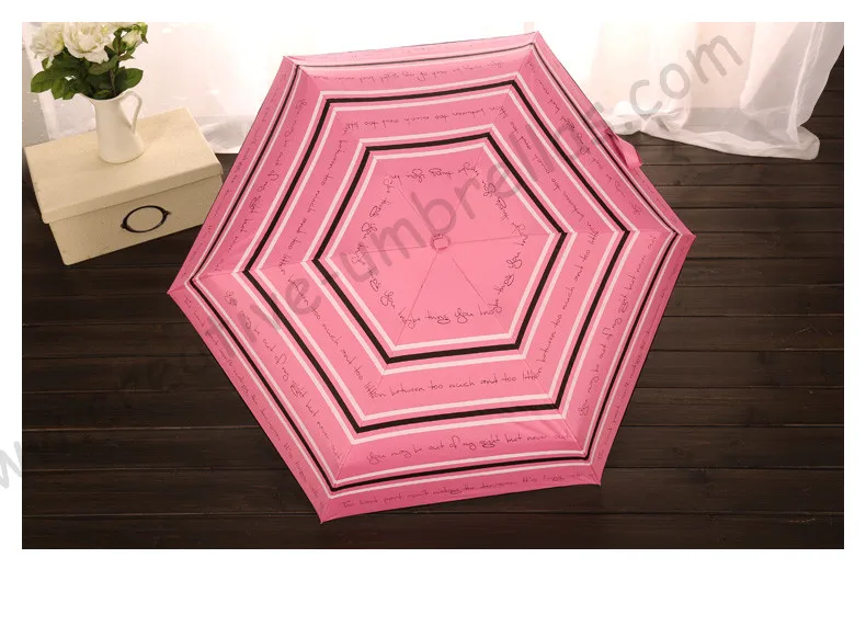 

2pcs/lot colour option five fold 70T aluminium rose red fiberglass mobile phone umbrella black coating anti-UV wave parasol