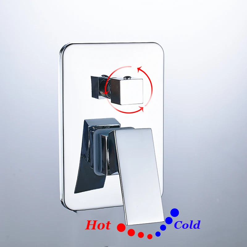 ULGKSD Bathroom Accessories Bathroom Shower Mixer Valve One/ Two/ Three Ways Single Handle Wall Mount Para Shower Faucets