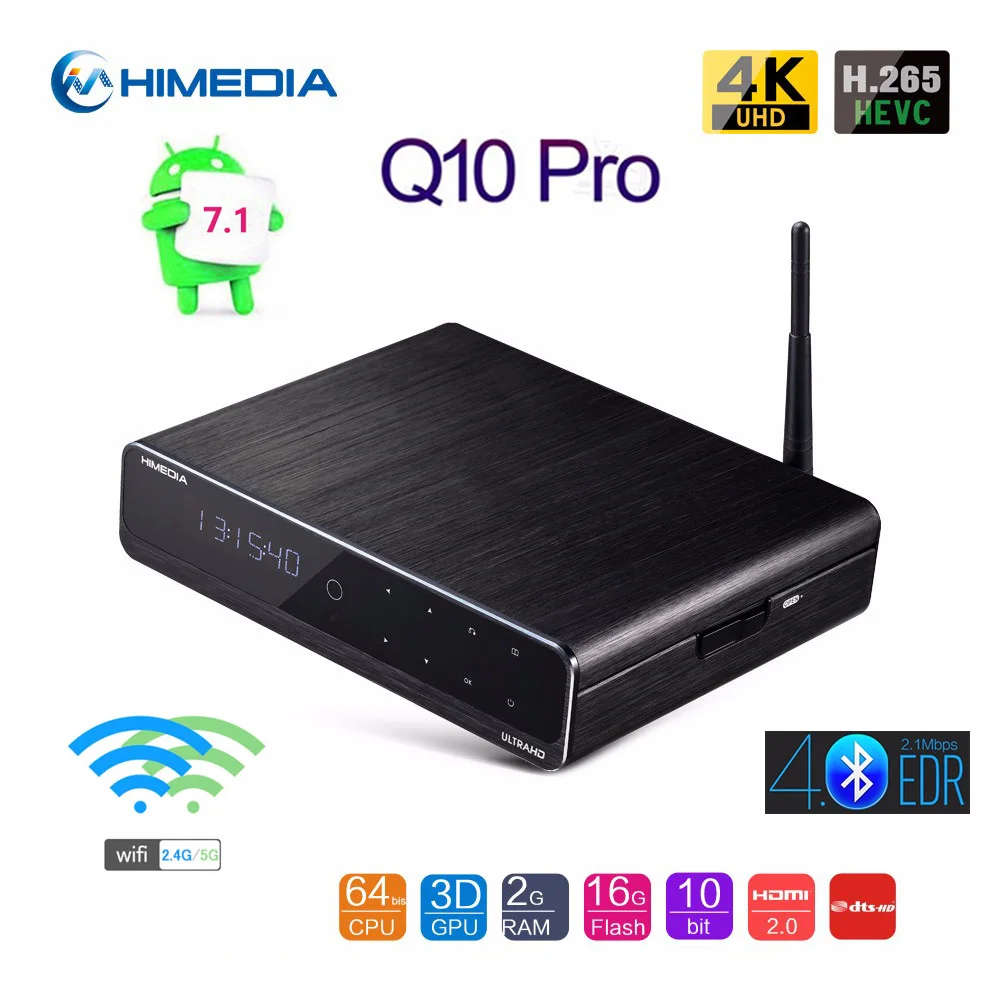 Приставка смарт ТВ Himedia Q10 Pro Android 7.1 2ГБ+16ГБ|ТВ-приставки и медиаплееры| |