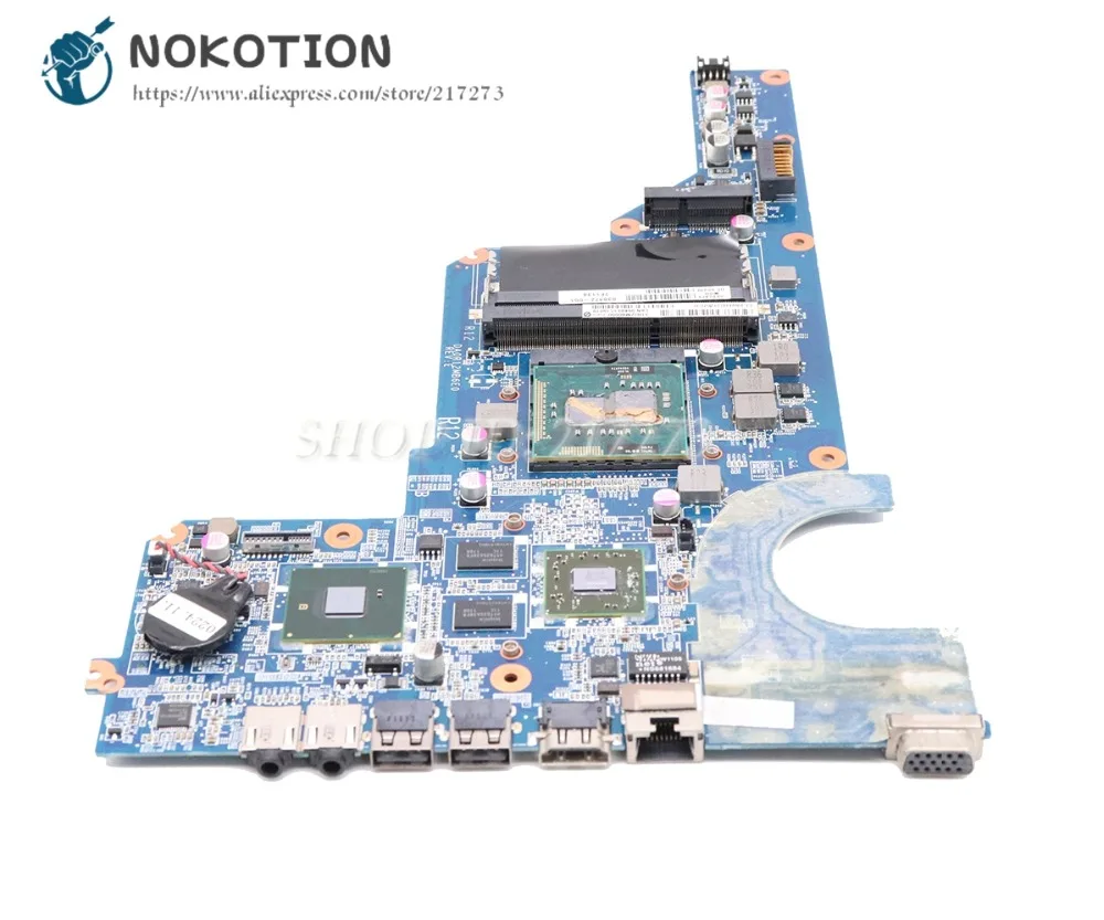 NOKOTION 636372-001 аккумулятор большой емкости для hp павильон G4T-1000 G7 G7T-1000 G4 G4-1000 Материнская плата ноутбука DA0R12MB6E0 HM55 HD6470M 1GB Процессор