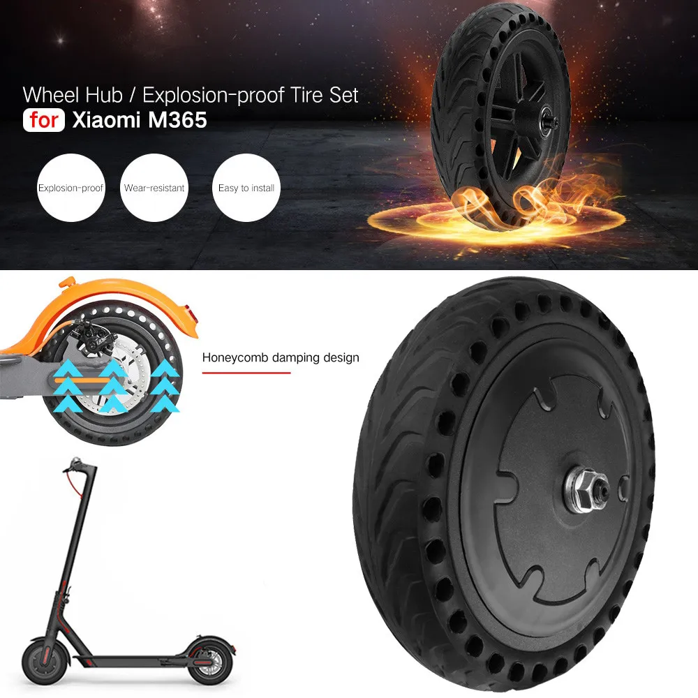 Взрывозащищенный проколостойкие колеса шин без каблука Бесплатная для Xiaomi M365 Электрический Scooterstep