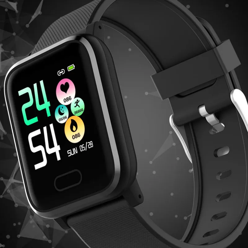 

Newly Smart Wristband Hununi HI16 Sports Fitness Tracker Heart Rate Monitor Bluetooth Call Reminder Metal Border For Smart Phone