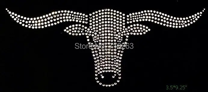 YX Бесплатная доставка Стразы Передача дизайн изображение быка для ткани chicago