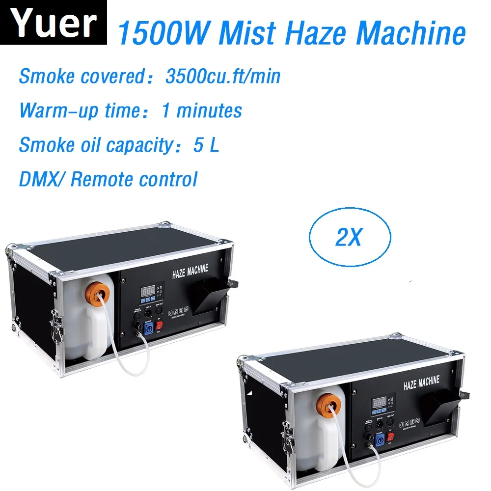 2Pcs/Lot 1500W Mist Haze Machine 5L Professional Hazer Fog Machine
