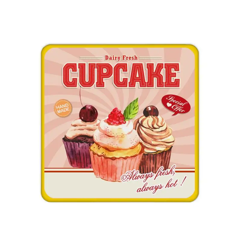 4pcs Set Various Cupcake Printed Custom Home Table Mat Bakery