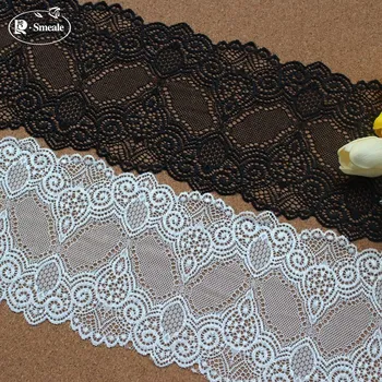 

5yards/lot DIY Handmade Decoration Elastic Stretch Lace Trimmings wedding dress skirt lace width 15cm RS1888