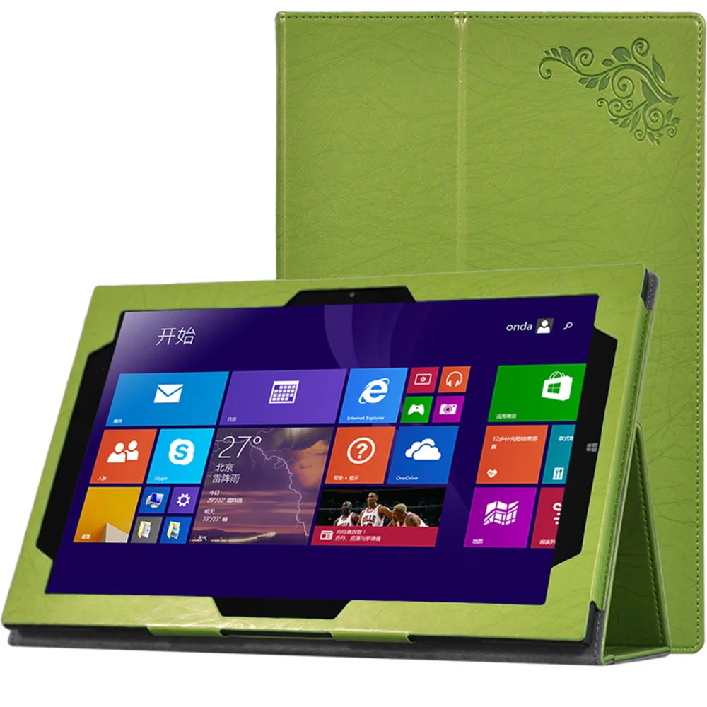 For Teclast X16 Pro Tablet Case Print PU Leather Folding Stand Hand