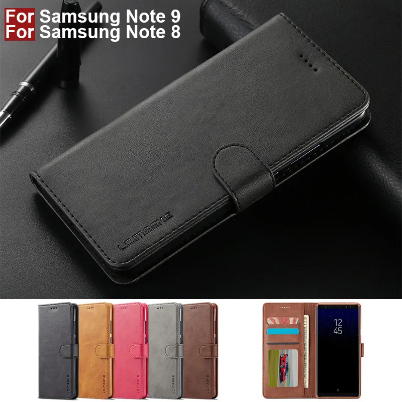 Note 9 чехол для samsung Galaxy Note 9 Чехол-книжка Винтажный чехол для телефона s samsung Note 8 чехол кожаный магнитный чехол-кошелек на Note 8