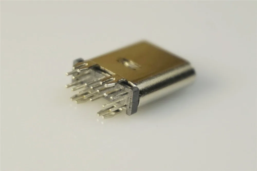 50 шт. разъем USB 3 1 Type C гнездо с 14 контактами отверстиями PCB 180 вертикальный щит для