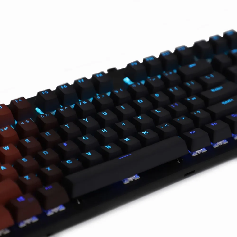 YMDK Double Shot 104 окрашенный PBT блестящий набор ключей OEM профиль набор ключей для Cherry MX переключатели механическая клавиатура 104 87 61