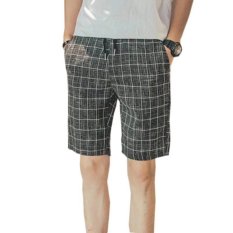 2017 Men Plaid Shorts Trunks Sweatpants Bermuda Masculina Men's Casual
