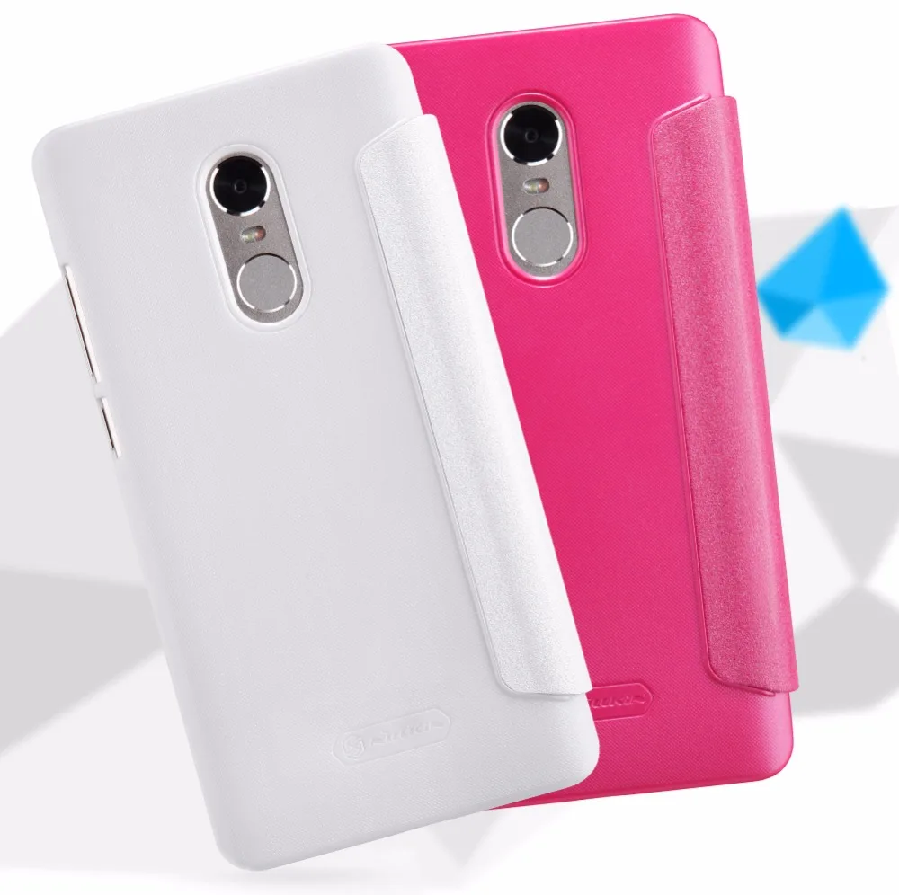Кожаный чехол для Xiaomi Redmi Note 4x NILLKIN sparkle из искусственной кожи откидная крышка smart