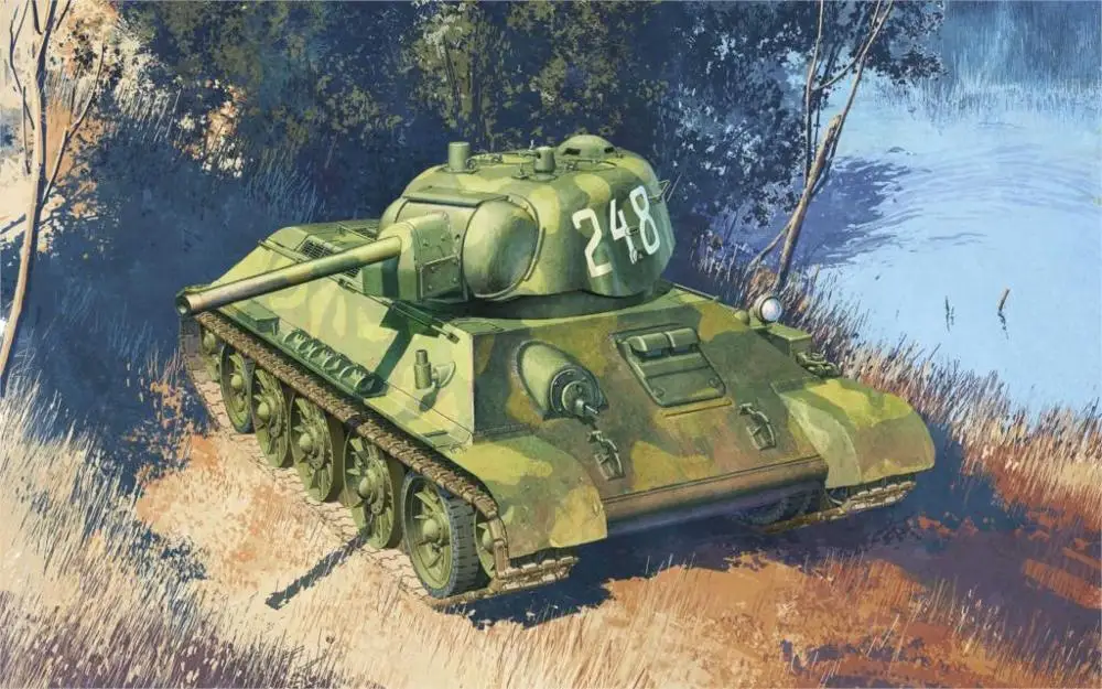 art tank T 34 76 arr. 1942. Thirty Four molds USSR WWII Home Decoration