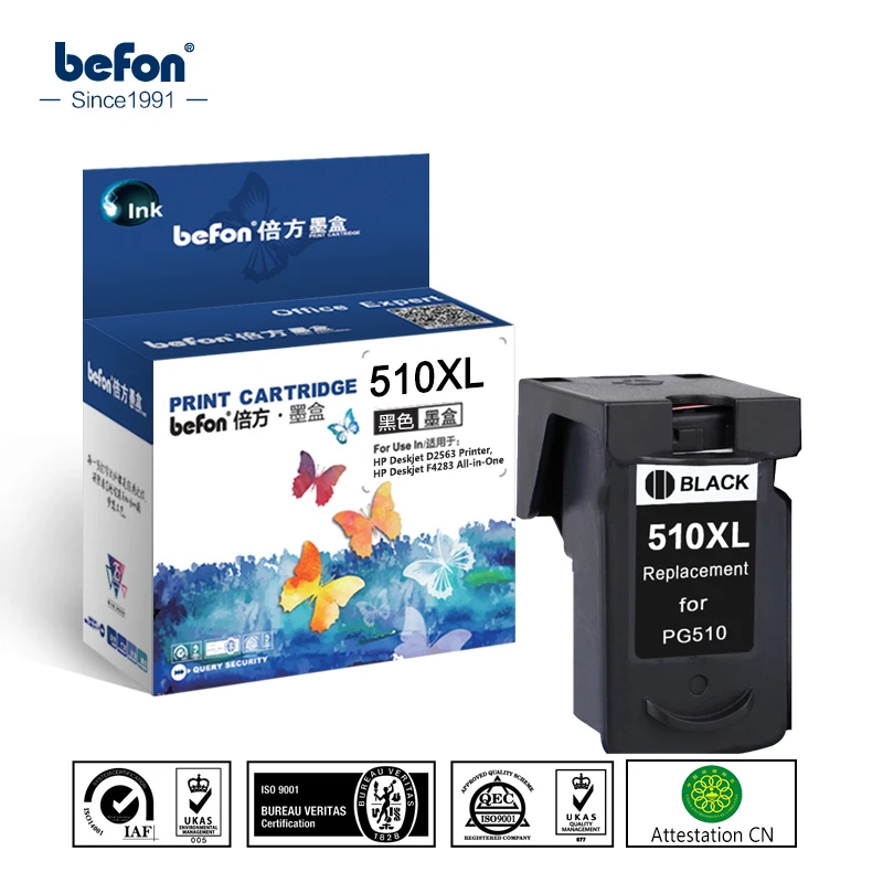 befon Compatible 510XL Ink Cartridge Replacement for Canon PG510 PG 510 PG 510 for Pixma MP240