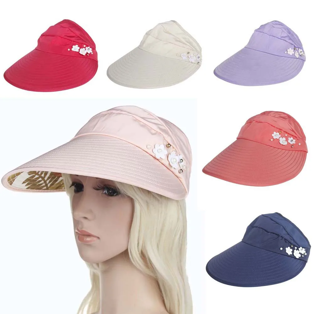 Buy 2018 Summer Women's Outdoor Beach Sunscreen Cap UV