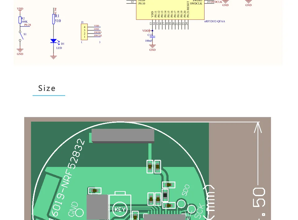 Скандинавский nrf52832 чип ble макетная плата nRF52 iBeacon демонстрационная плата