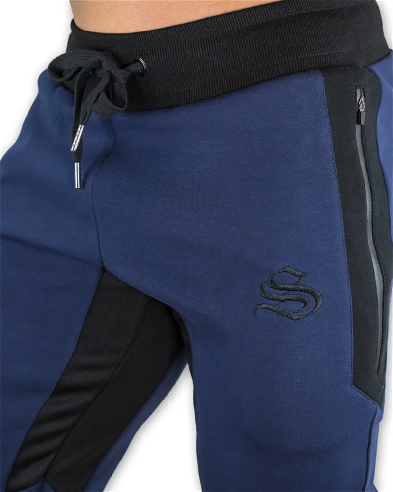 Новые осенние мужские хлопковые брюки до середины икры спортивные штаны тренажерные залы фитнес карандаш брюки повседневные мужские тренировочные брюки