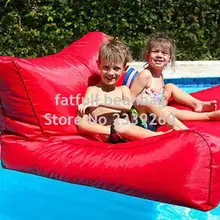 Чехол только нет наполнителя-Sunbrella Indoor/открытый кресло мешок в красный, ТВ погремушка стул, геймер bean диван лежака