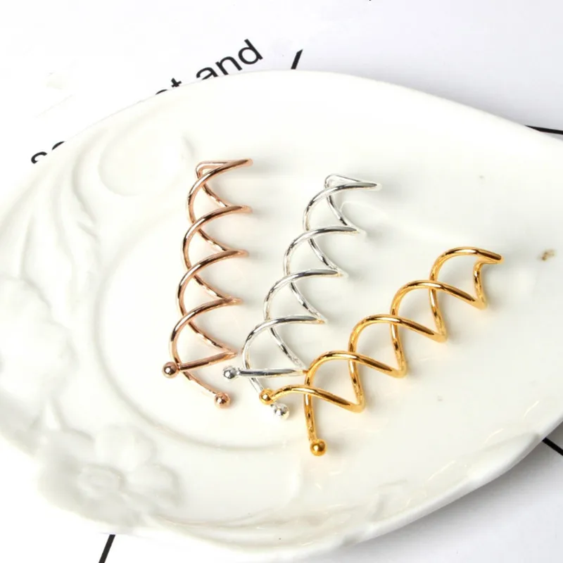 

10pcs Gold Silver Black Rose Gold Women Hair Clip Bobby Pin Hairs Styling Spiral Spin Screw Twist Barrette