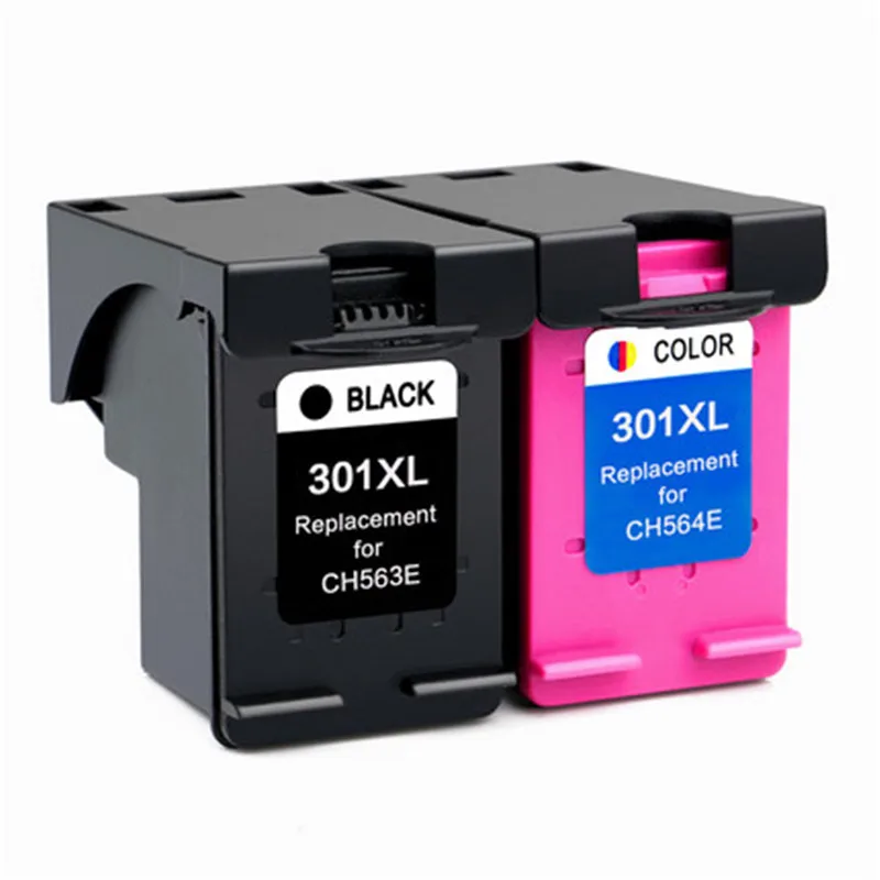 2PK Ink Cartridges Replacement for HP 301 301xl CH563EE CH564EE
