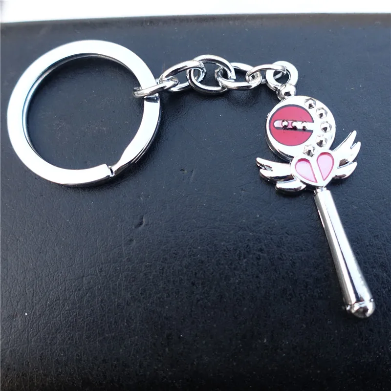 

Enamel Wings Sailor Moon Key Keychains Punk Japanese Cosplay Keyring Jewelry