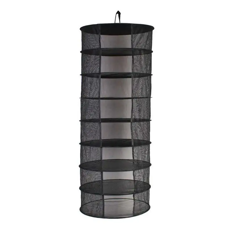 

New-Hot Sale 8 Layers Dry Net Herb Herbal Rack for Buds Compartments Foldable Hanging Flowers Hydroponic Plant 8