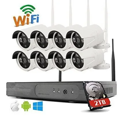 8CH CCTV System Wireless 960P NVR 8PCS 1.3MP IR Outdoor P2P Wifi IP Security Camera Surveillance Kit|surveillance kit|system surveillancecctv
