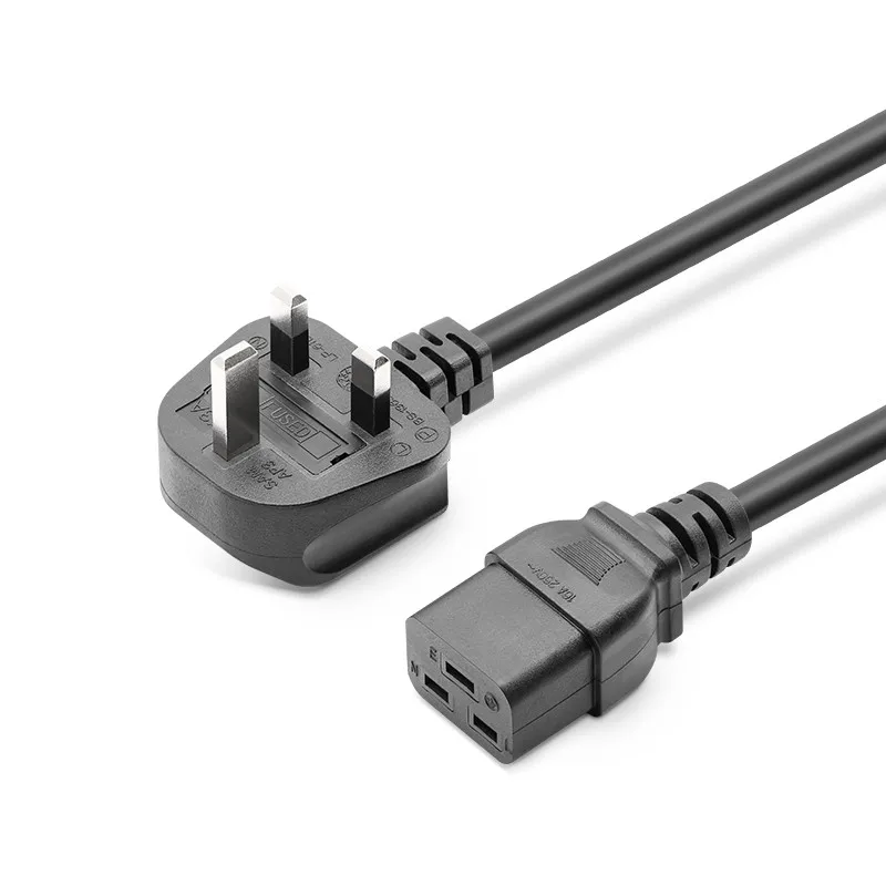 

IEC C19 to UK Plug 3 Prong AC Power Cable Adapter ,Quality UPS Power cord UK 13A Male to IEC C19 Female Plug