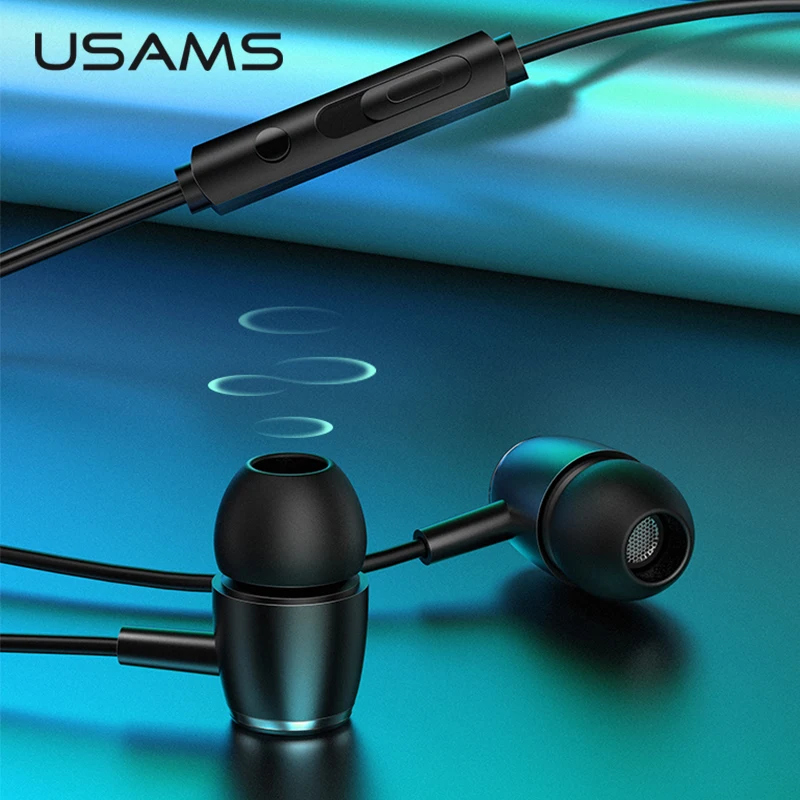 USAMS EP-26 металлические наушники в ухо 3 5 мм Hifi бас стерео гарнитура inear проводные