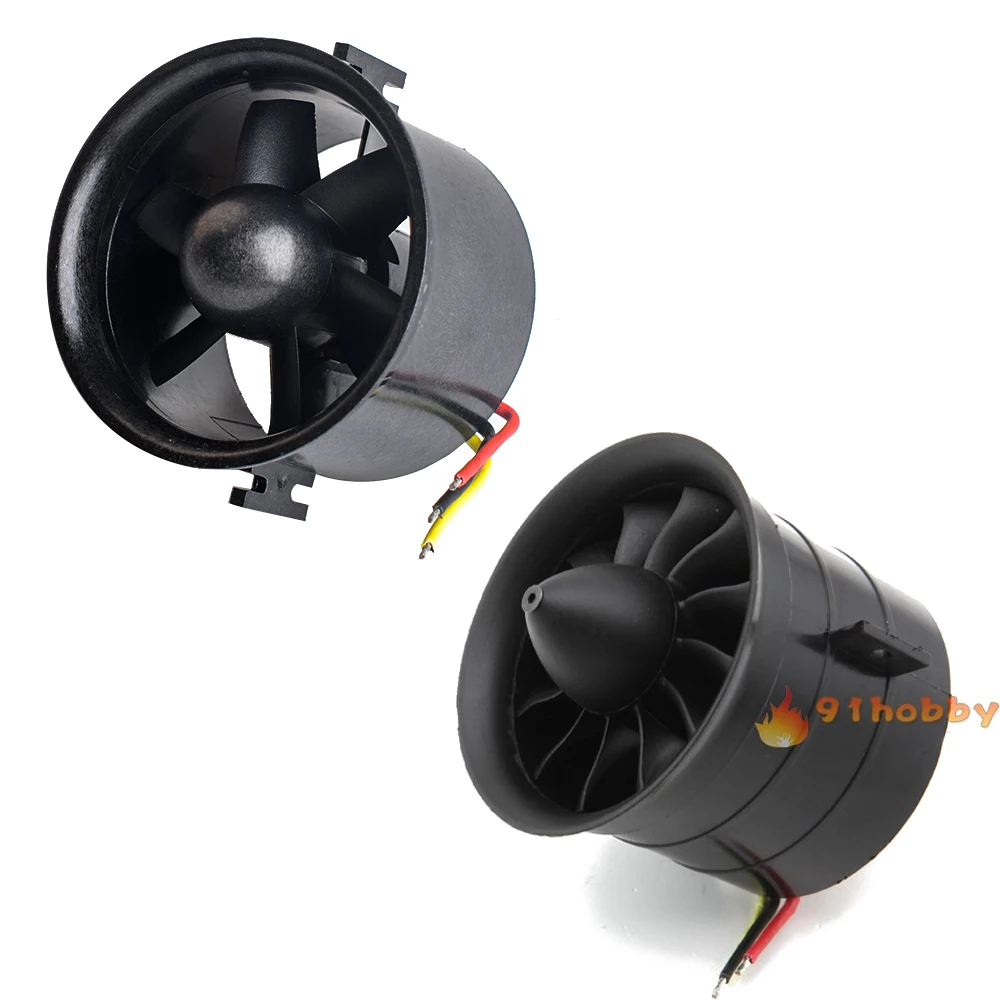 

1pcs Change Sun 70mm Ducted Fan 12 Blades with EDF 2839 2600KV Motor/6 Blades With EDF 2839 3000KV motor For RC Airplane