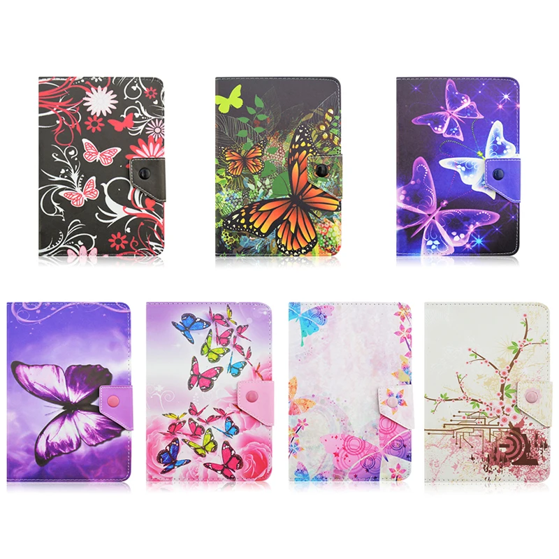 

Butterfly pattern PU Leather Stand Cover Case Universal 7 inch Tablet RUSSIA For TurboPad 723 7.0 Tablet PC PAD for kids S4A92D