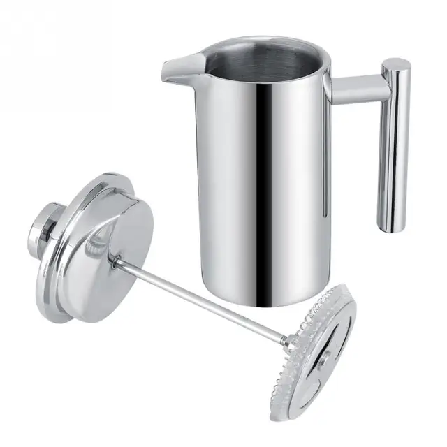 350ML Double Wall Coffee Maker Stainless Steel Cafetiere Insulated French Press Coffee Oolong Tea Pot Filter Coffee Milk