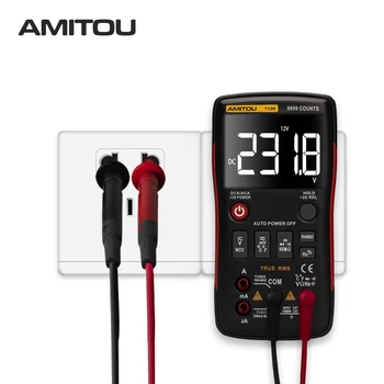 

T109 True-RMS Digital Multimeter Auto Button 9999 Counts With Analog Graph AC/DC Voltage Ammeter Current Ohm Auto/Manual Tester