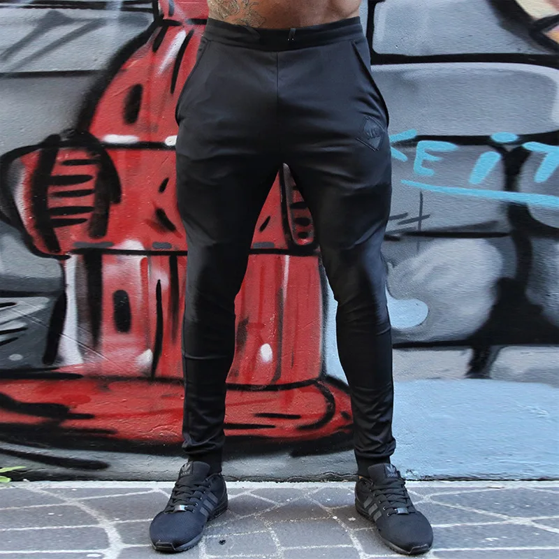 

Pure Color Urban Overalls Training Pants Autumn And Winter New Outdoor Running Sport Leisure Men's Slim Trousers