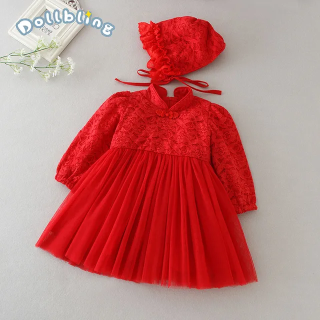 Baby Girls Cute Infant Dress+Cap Set Party Princess Lace Dress Newborn