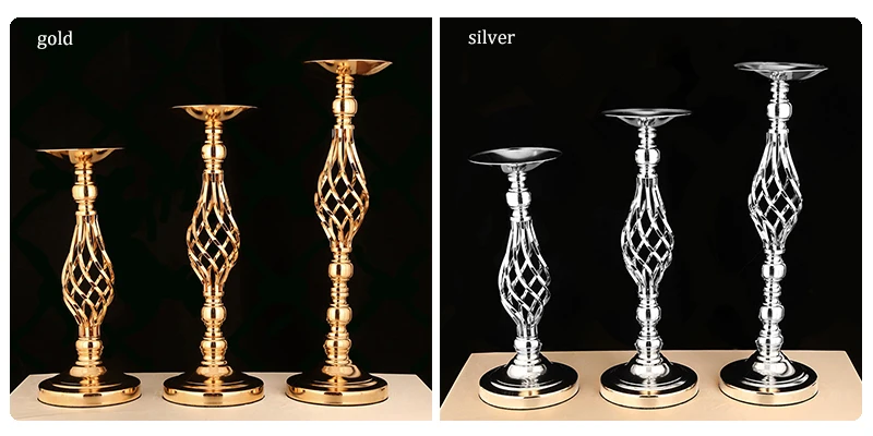 JAROWN Iron Candlestick Continental Creative Ornaments Wedding Flower Arrangement Decor Home Candlelight Dinner Romantic Gift (211)