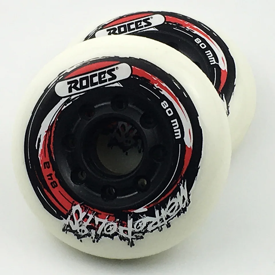 8 Pieces 88A/85A/84A 80mm Inline Skate Shoes Wheels Braking Slalom PU Wheel Free Skating Sliding Roller For SEBA Patines Tires