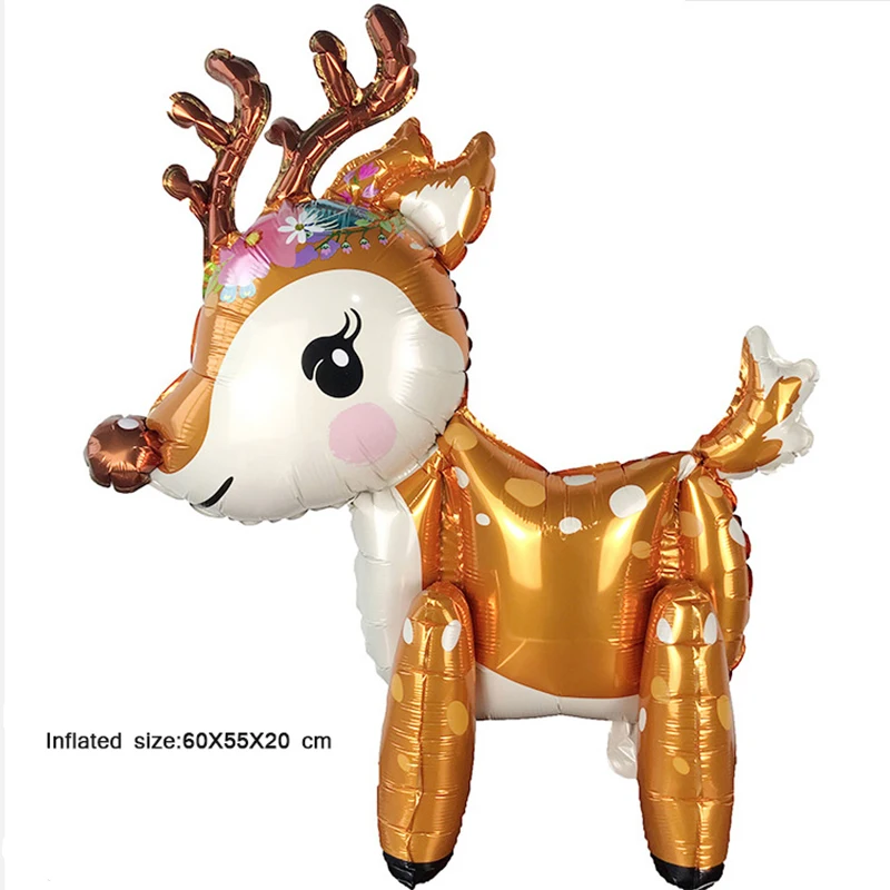 Elf Moose Deer Animal Foil Helium Balloon Merry Christmas New Year Xmas Decorations Birthday party decorations kids