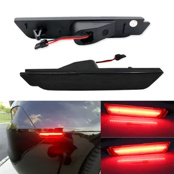

12V RED LED Rear Side Marker Lights For 2010-2015 Chevy Camaro, LH RH Sidemarkers Smoked Lens