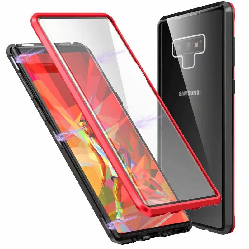 Переднее + заднее двойное закаленное стекло для Samsung Galaxy A50 A30 A20 A7 2018 Магнитная