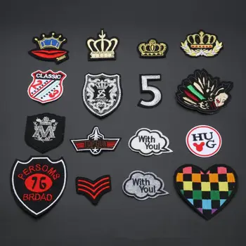 

The Lip Crown Patches Iron On Or Sew Fabric Sticker For Clothes Embroidered Appliques DIY