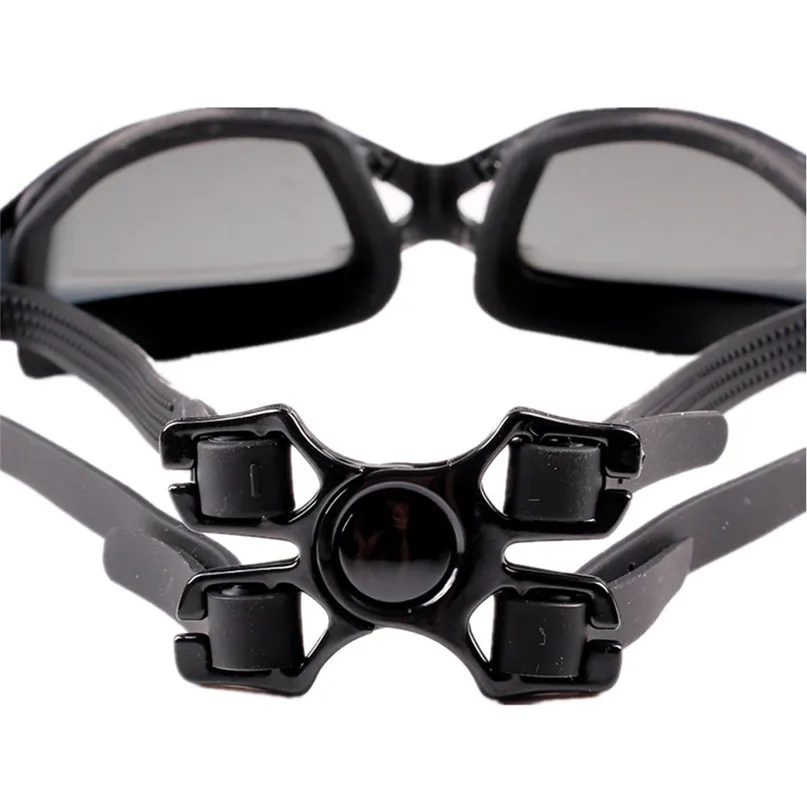 New Professional Swimming Goggles Anti-Fog UV Adjustable Plating Men Women Waterproof Silicone glasses with Swimming cap #3J10#F (3)