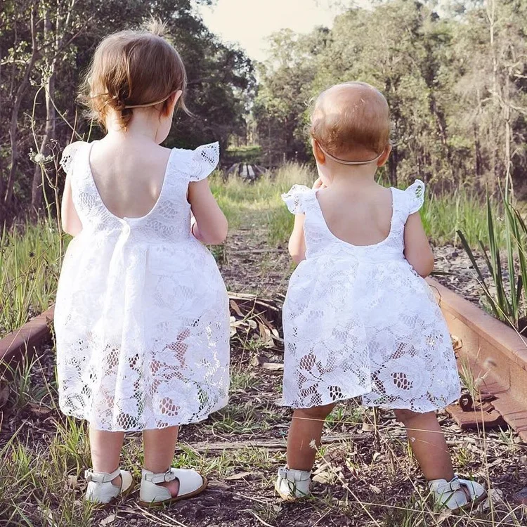 Buy Baby Girls White Romper Dresses Toddler Girl