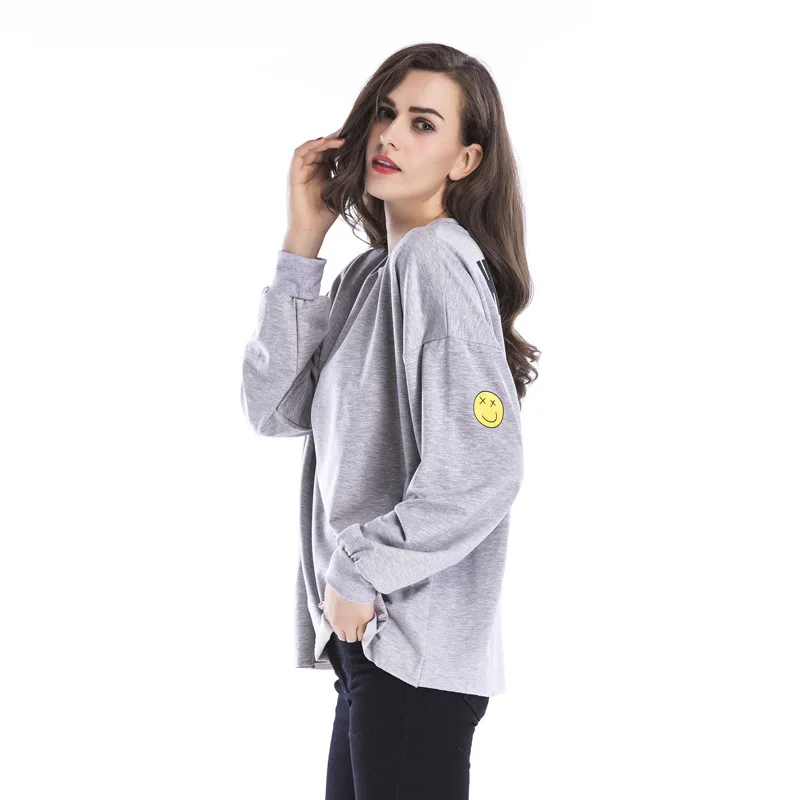 Women Sweatshirt Tracksuit Girl Letter Pattern Print Round Neck Hoodies Long Sleeve Sweatshirt Female Streetwear Large Size Tops