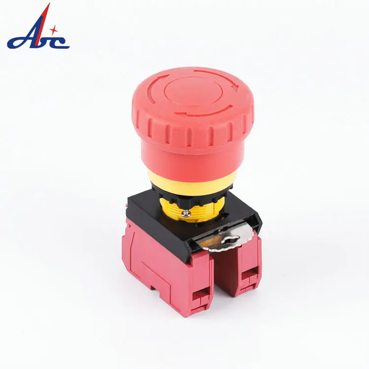 22mm Plastic Emergency Stop Switch Plastic Momentary/latching 1no1nc Without Led 10a Waterproof