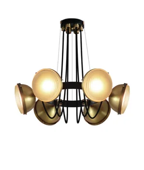 

6 Lights Steampunk Chandelier / New York Design / Heavy Metal Style