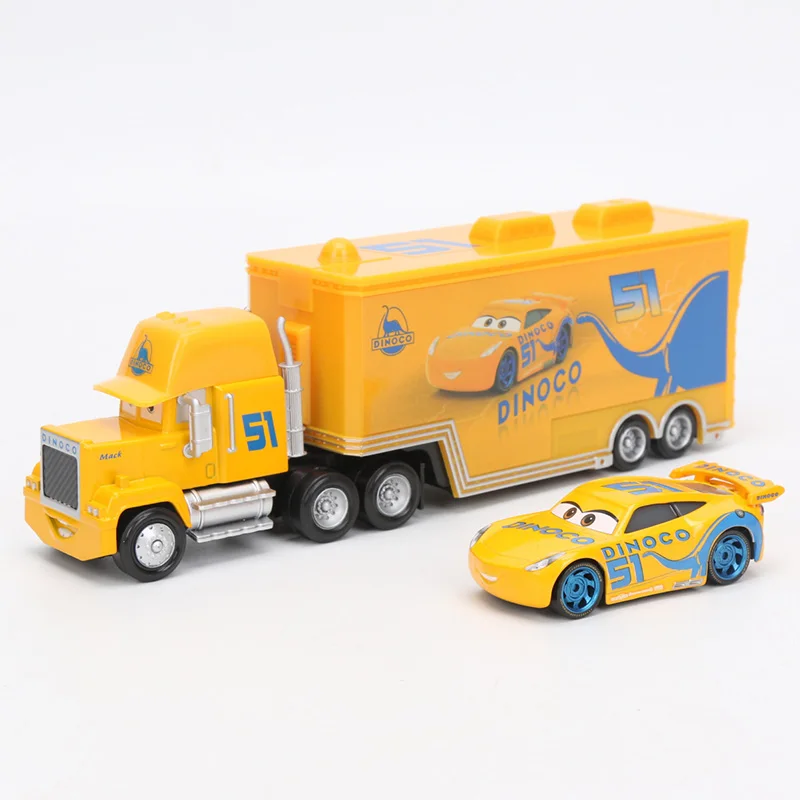 4-21 см disney Pixar Cars 2 игрушки Молния Маккуин Мак дядя TruckThe King Чико Хикс 1:55 Diecast модель автомобиля игрушка Дети мальчик подарок