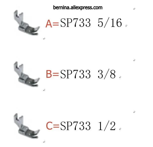 Промышленная швейная машина лапка средства ухода за кожей стоп SP733 5/16 3/8 1/2 1/8 3/16 1/4 SP705 для juki pfaff brother JACK типичные SIRUBA