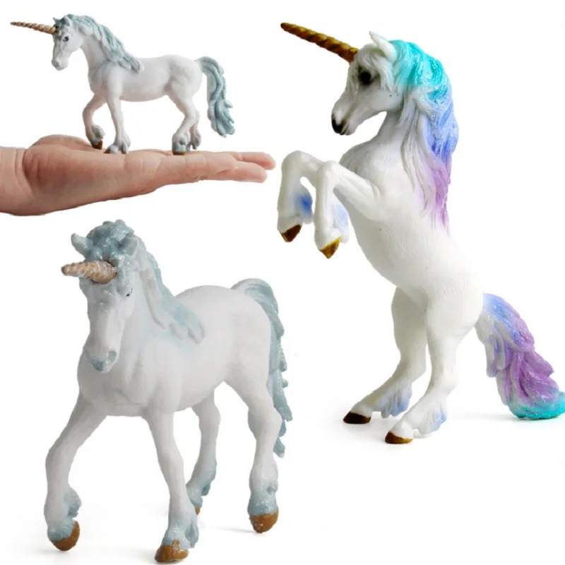 

Unicorn Cartoon Figurines Home Decor Crafts Simulation Unicorn Anime Doll Miniatures Decoration for Home, Bedroom, Office, Study