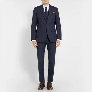

2017 Handsome New Style Three Pieces Notched Lapel Two Buttons Four Pockets Evening Party Suits (jacket+pants+vest+tie)